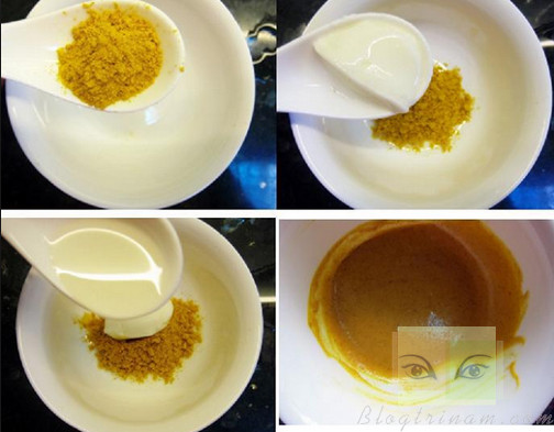 Mặt nạ nghệ và sữa chua